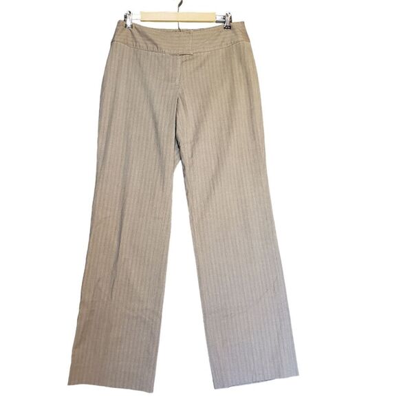 CAbi Kelsey Style 195 Pinstripes Brown Trouser Wide Leg Pants Women's‎ Size 10 - Picture 1 of 8